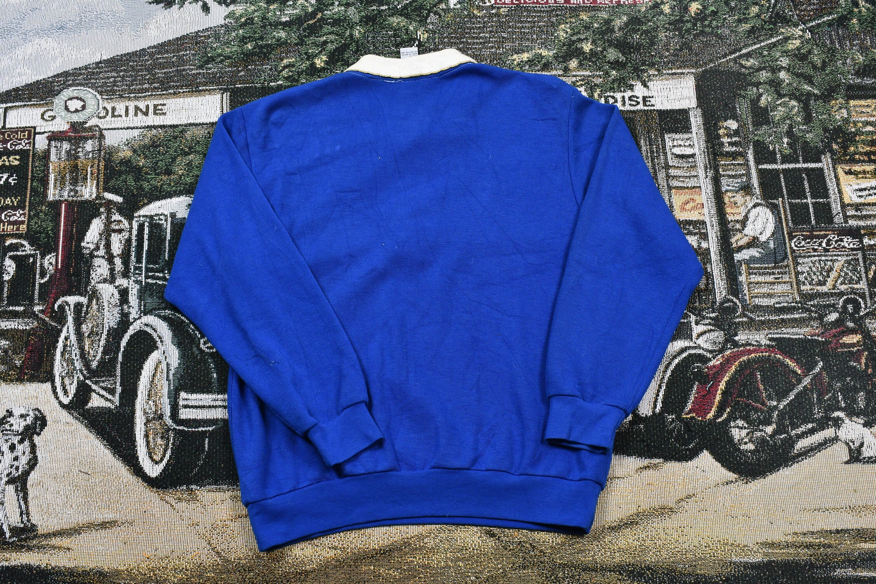 Vintage 1990s Koret Color Block Quarter Button Sweater