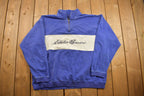 Vintage 1990s Eddie Bauer Ebtek Quarter Zip Sweatshirt  90s Quarter Zip  Streetwear  Embroidered