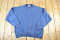 Vintage 1990s Tee Jays Blank Navy Crewneck Sweatshirt Made In USA