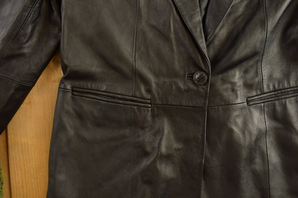 Vintage 1990s Denim & Co Leather Coat