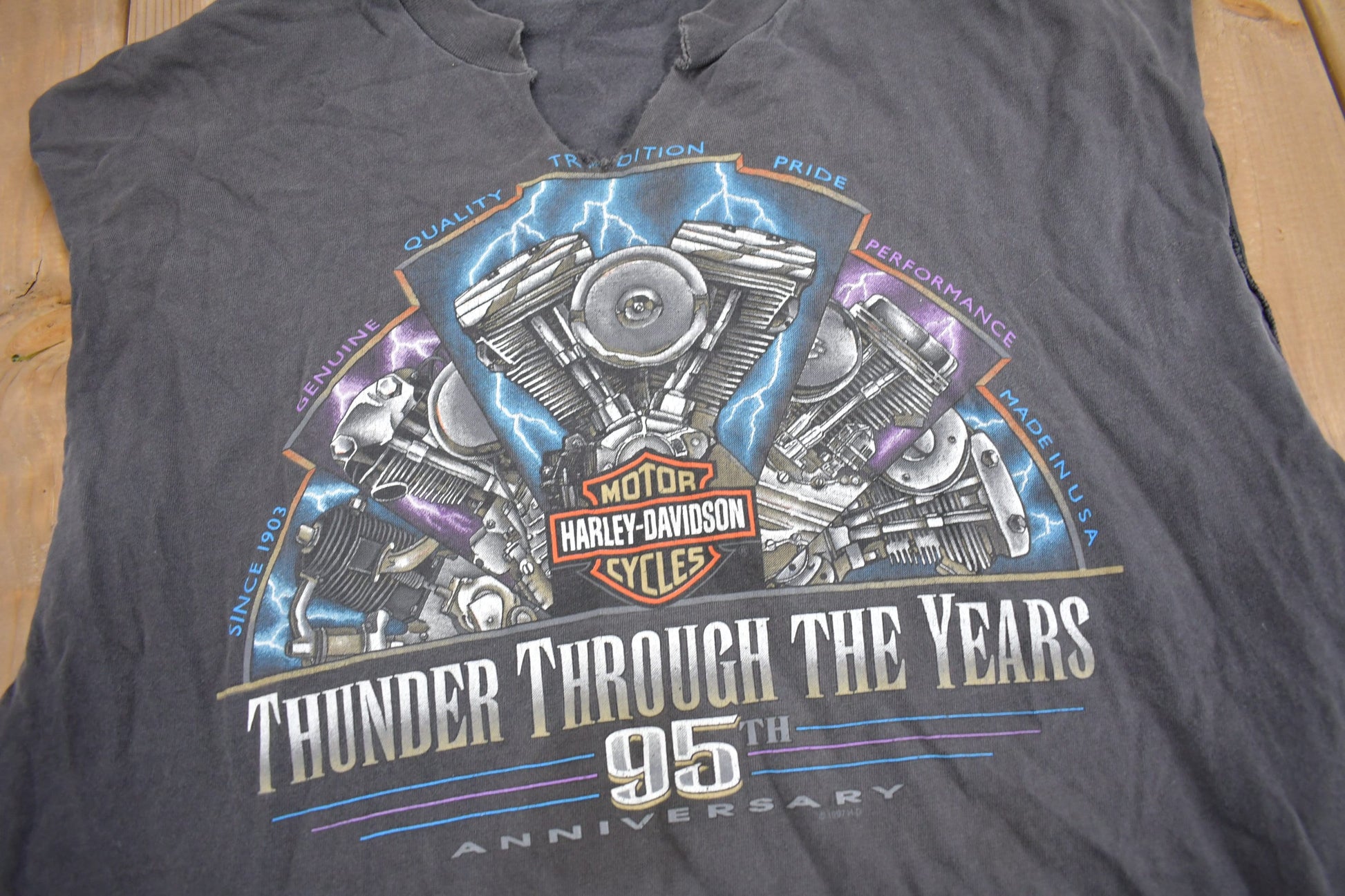 Vintage 1997 A.D. Farrow Co Harley Davidson Columbus Ohio T-Shirt