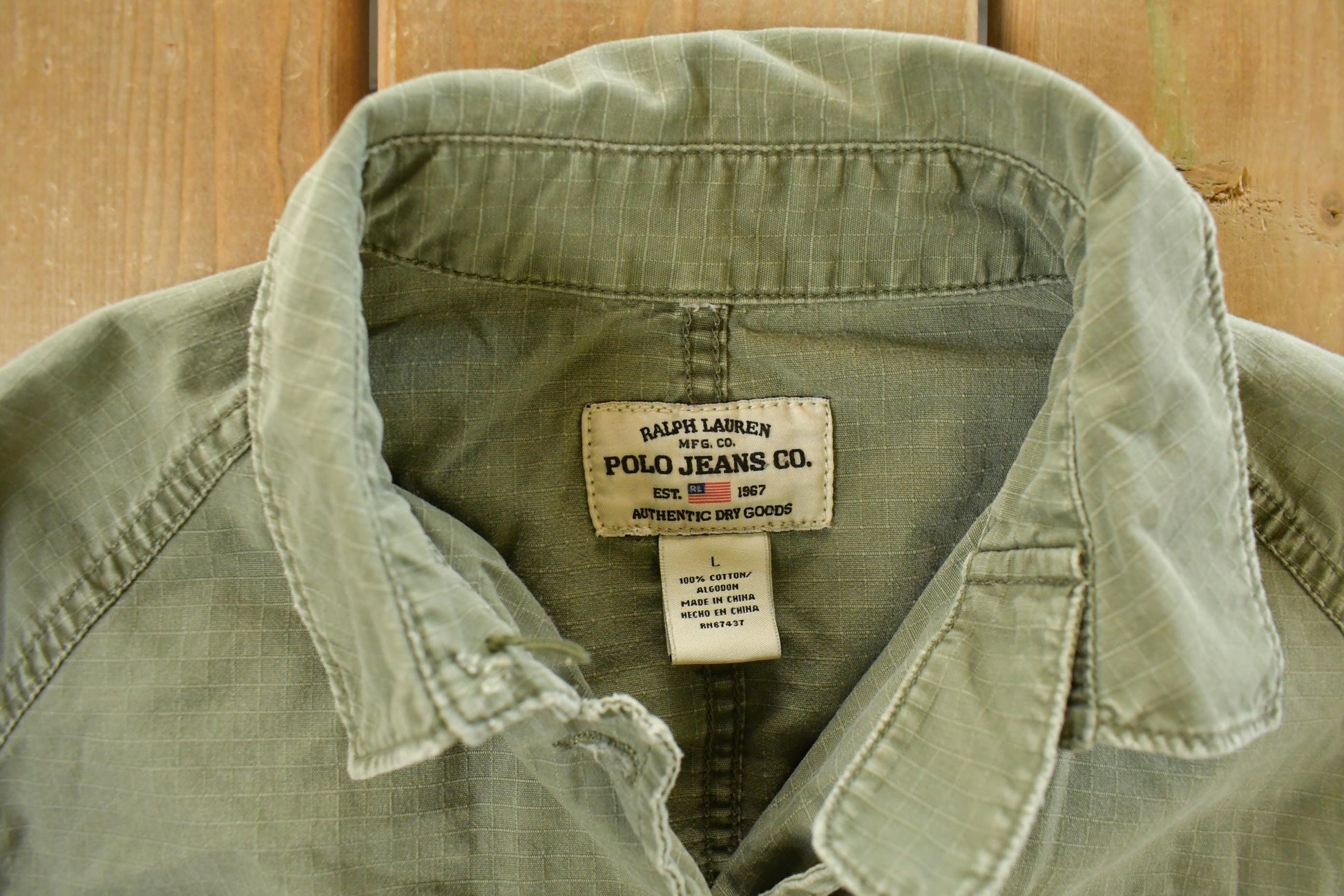 Vintage 1990s Polo Jeans Co Ralph Lauren Button Up Shirt Women's Medium