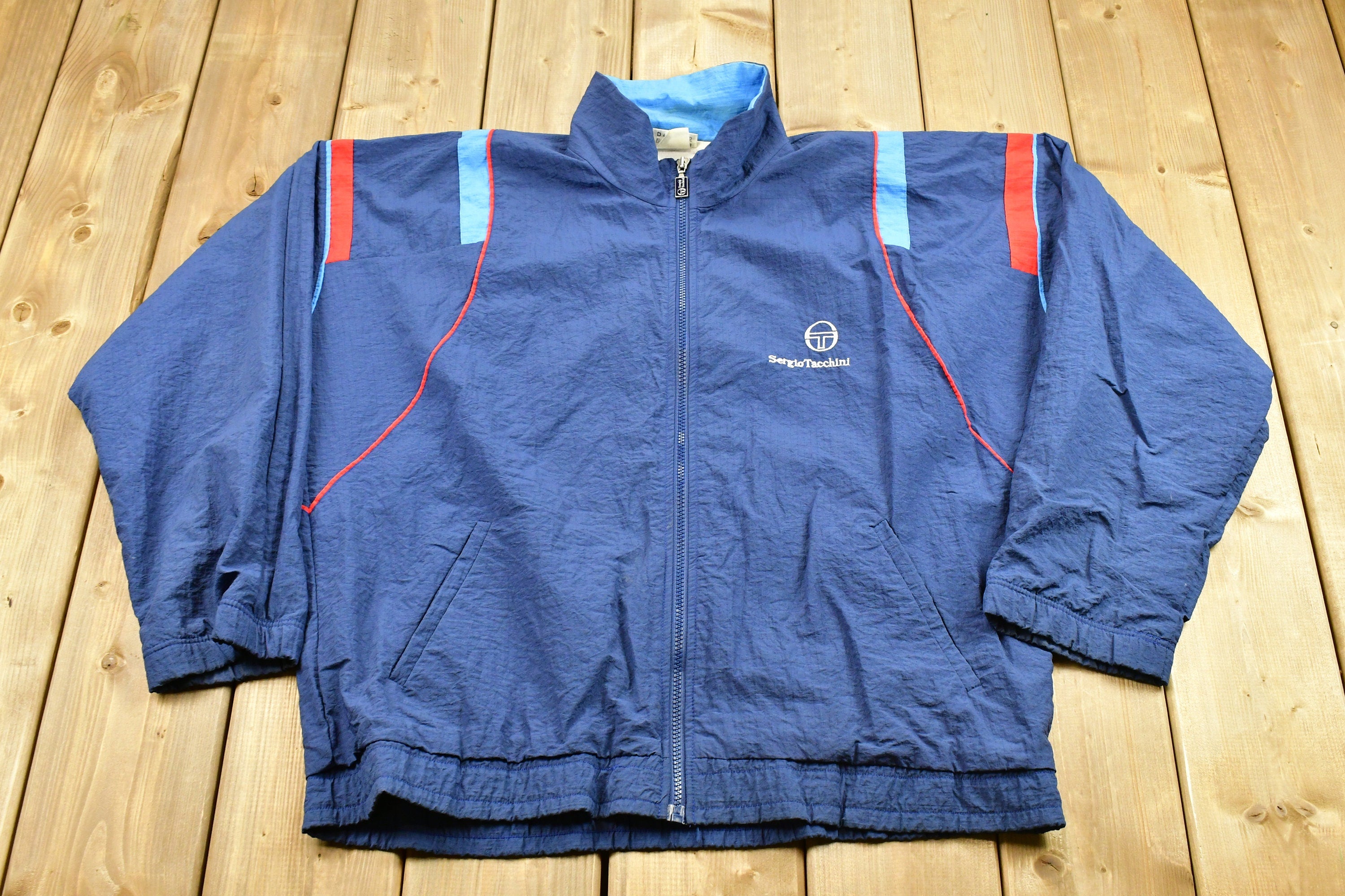 Vintage 1980s Sergio Tacchini Embroidered Windbreaker
