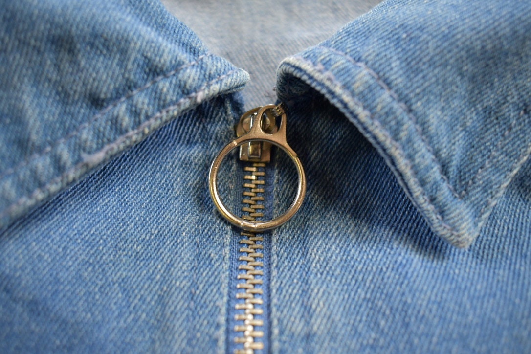 Vintage 1980s Passion 1 Embroidered Denim Jacket