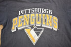 Vintage 1992 Pittsburgh Penguins NHL Graphic Logo 7 T-Shirt