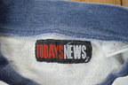 Vintage 1990s Todays News Abstract Double Collar Crewneck Sweatshirt