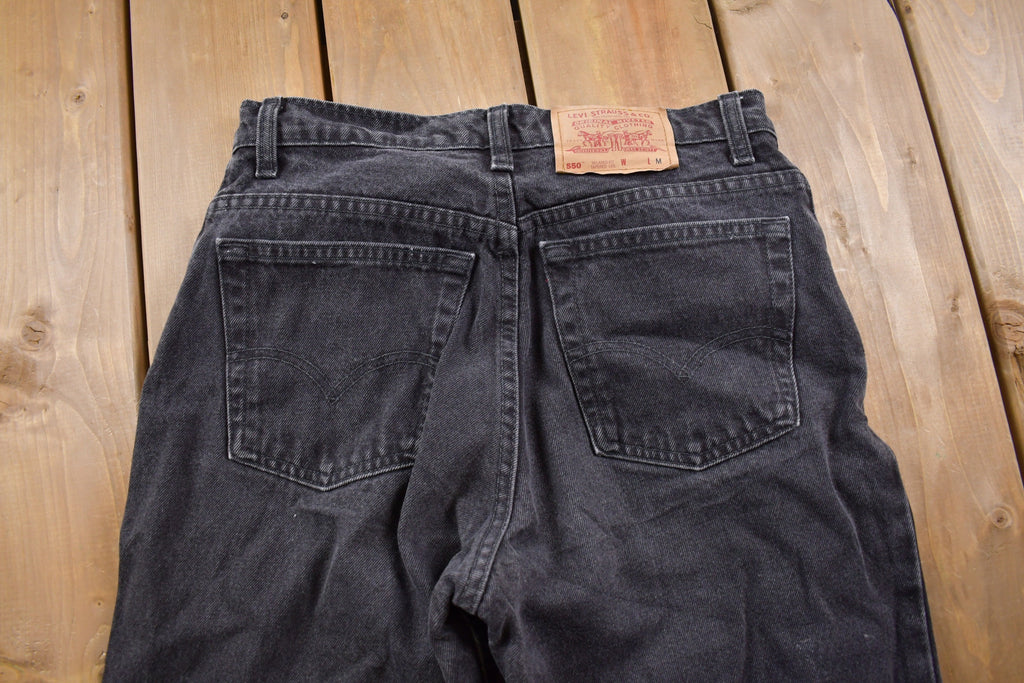 Vintage 1990s Levi's 550 Red Tab Black Jeans Size 28 x 30
