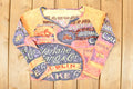 Vintage Y2K Cakes And Cafe Abstract Print AOP Crewneck Shirt Women's Cropped M
