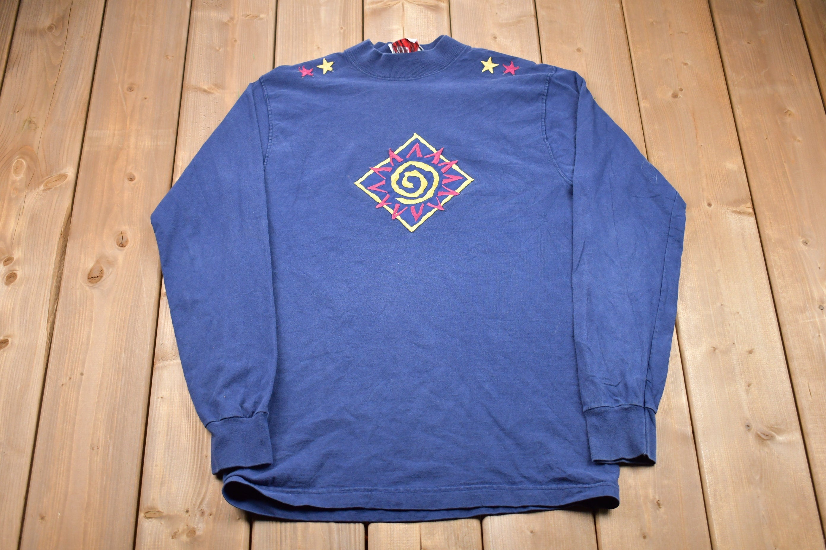 Vintage 1990s Fruit Of The Loom Iced T's Made In USA Crewneck Sweatshirt