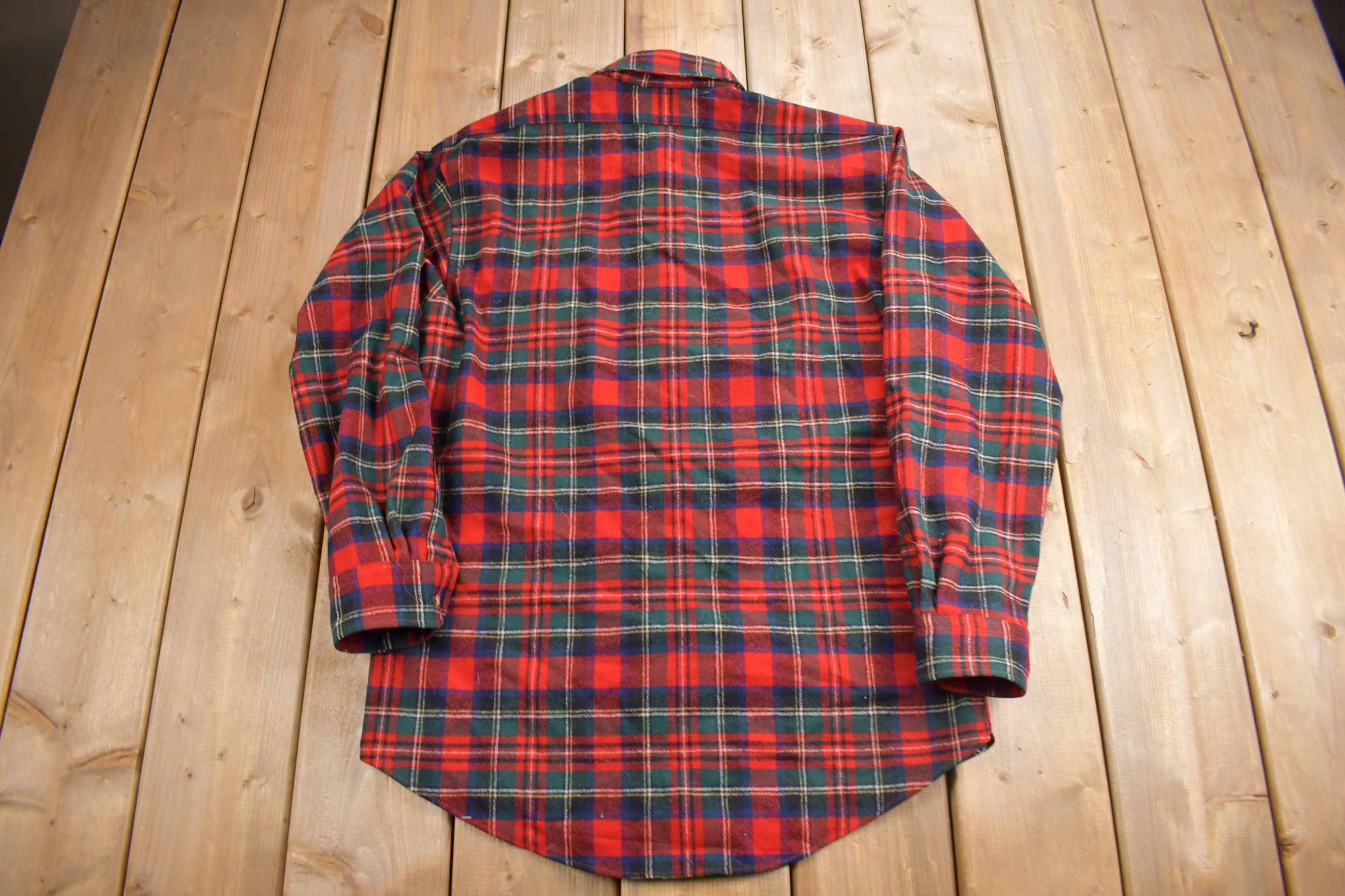 Vintage 1990s Pendleton Tartan Plaid Button Up Shirt