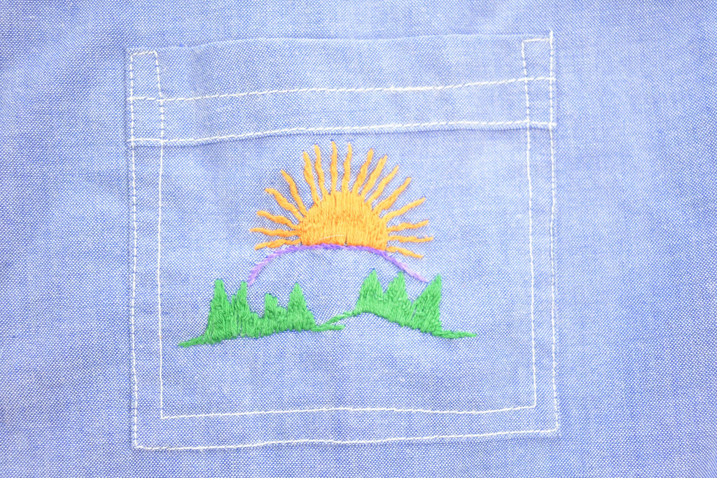Vintage 1990s Farmers Scenic Short Sleeved Casual Button Up Shirt