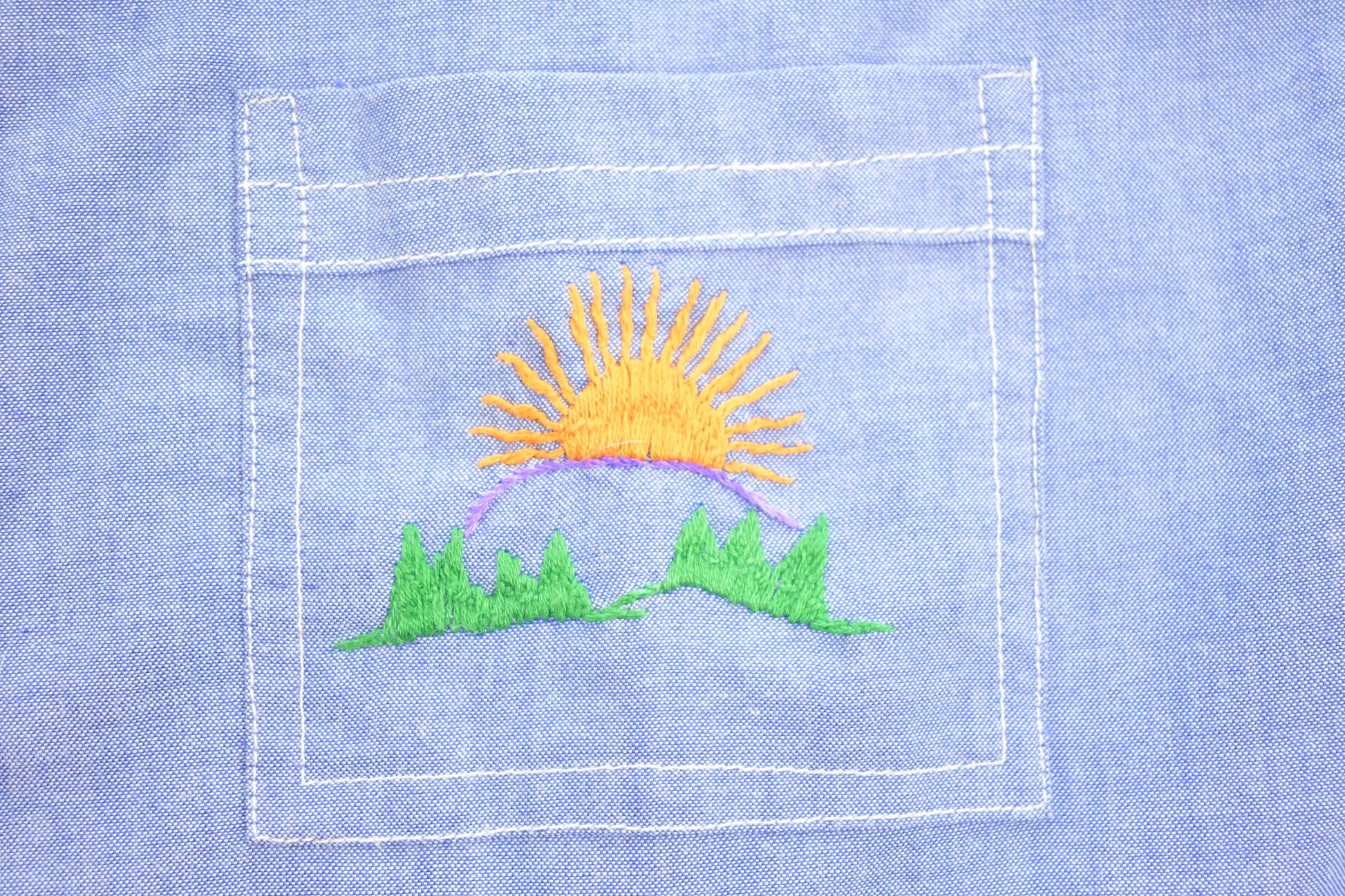 Vintage 1990s Farmers Scenic Short Sleeved Casual Button Up Shirt