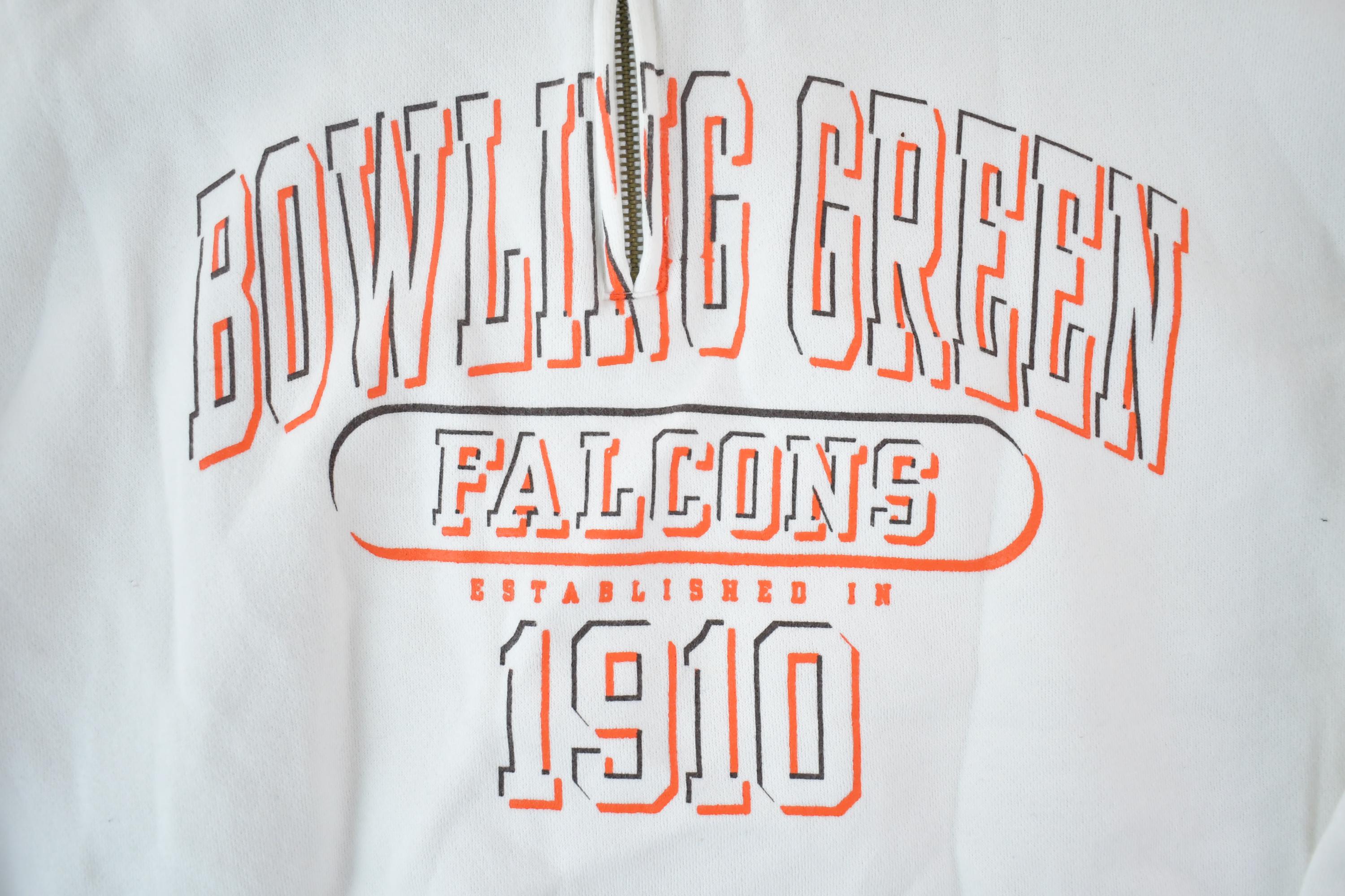Vintage 1990s Bowling Green Falcons Quarter Zip Mock Neck University Collegiate