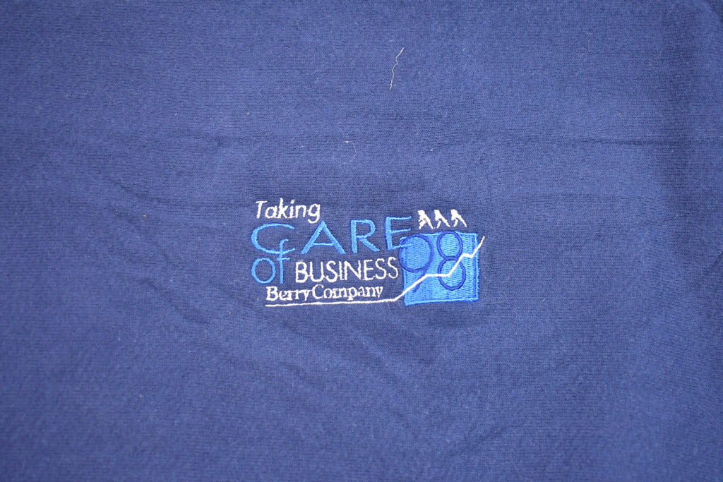Vintage 1990s Lee Taking Care Of Business Embroidered Crewneck Sweatshirt