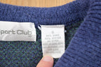 Vintage 1990s Plaid Knitted Button Up Collared Sweater