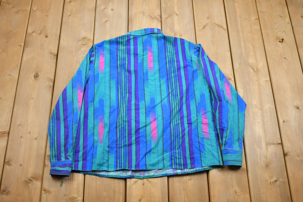 Vintage 1980s Ty Originals Abstract Button Up Shirt /