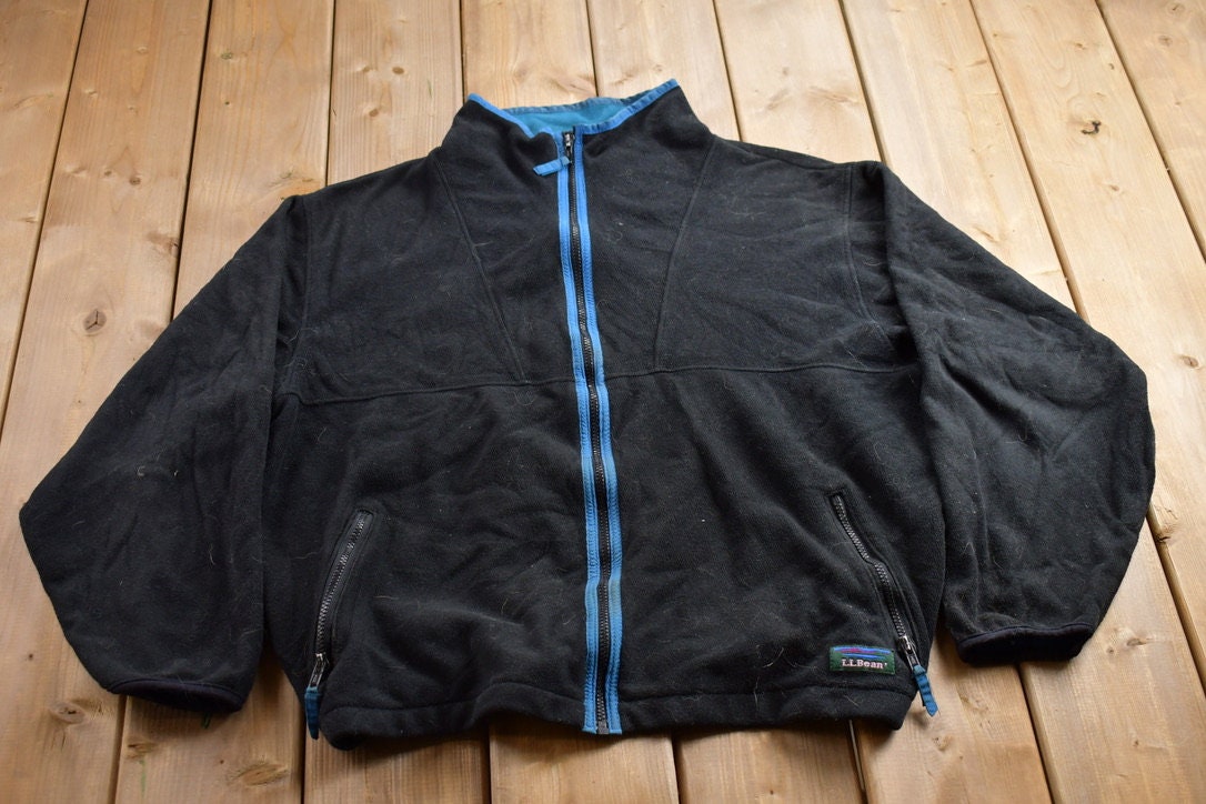 Vintage 1990s LL Bean Zip Up Fleece Sweater
