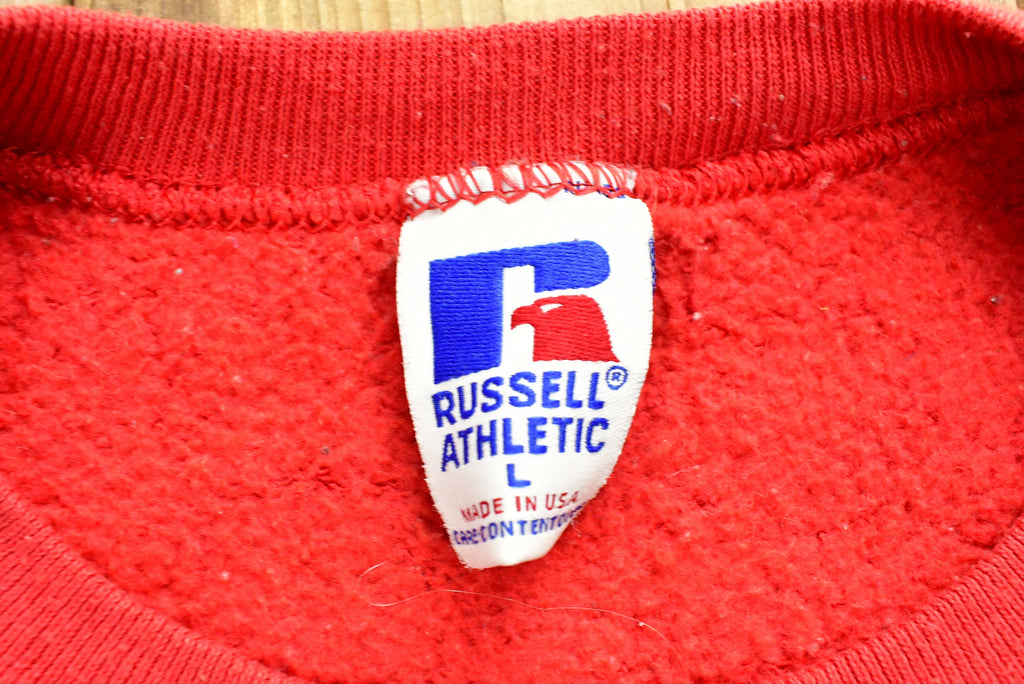 Vintage 90's "Let It Snow" Christmas Sweater , 90s Holiday Crewneck , Russell Athletics , Made In USA , Winter Wear , Festive Graphic Print