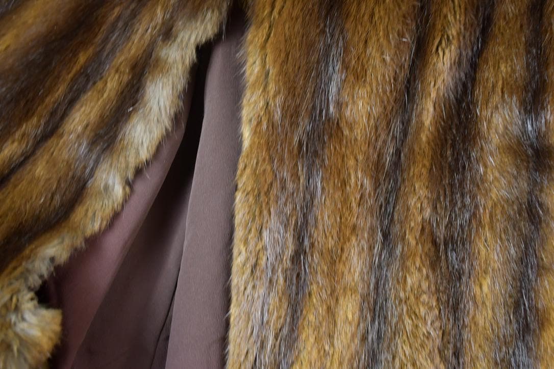 Vintage 1980s Brown Mink Fur Coat