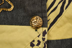 Vintage 1990s Alex Kin Abstract Patchwork Button Up Shirt /