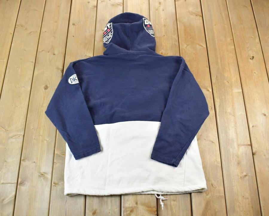 Vintage 1990s DKNY Unique Graphic Embroidered Hoodie