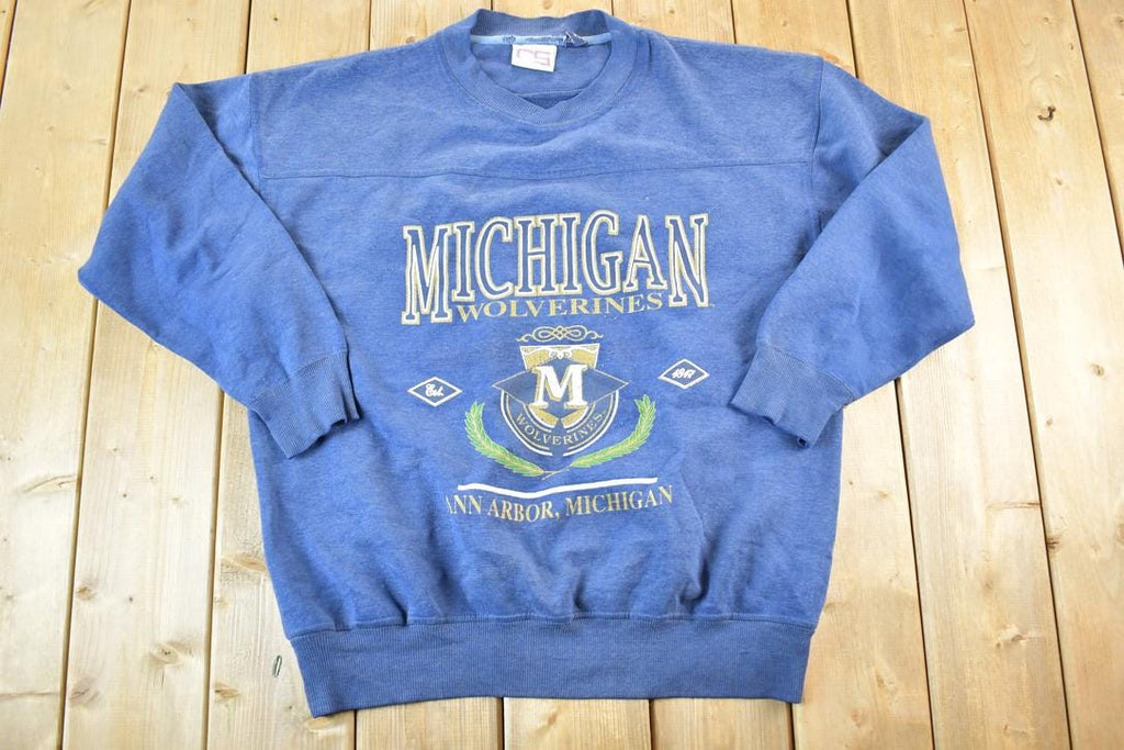 Vintage 1990s Michigan Wolverines University Crewneck Mens XL