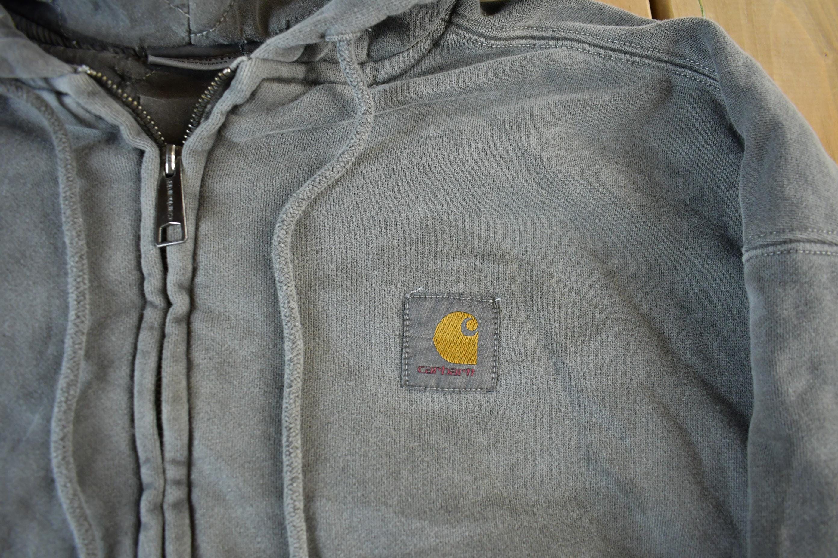 Vintage 2000s Carhartt WIP Zip Up Quilt Lined Hoodie Jacket Men's Medium