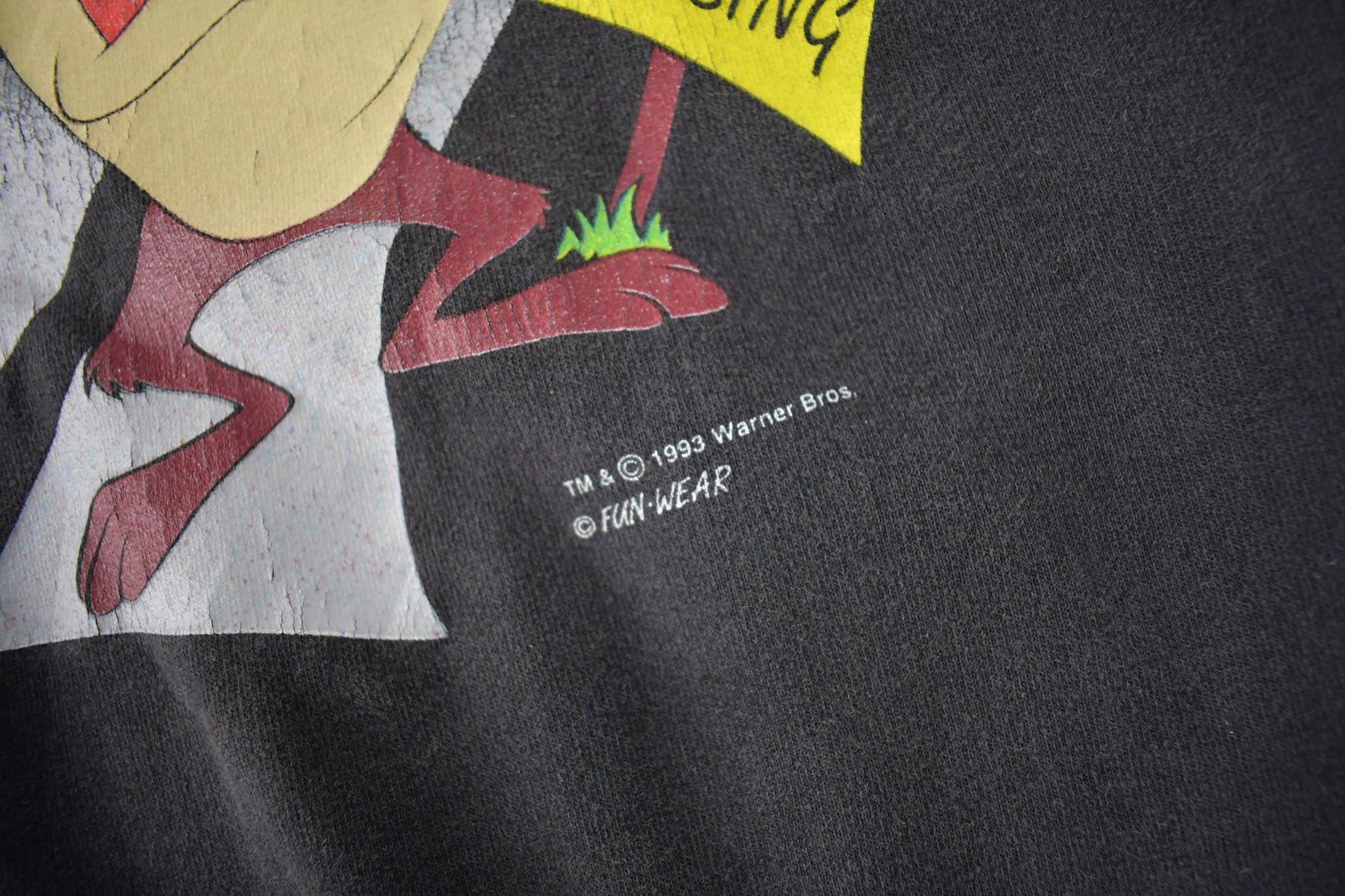 Vintage 1993 Harley Davidson Looney Tunes Crewneck Sweater Made IN USA