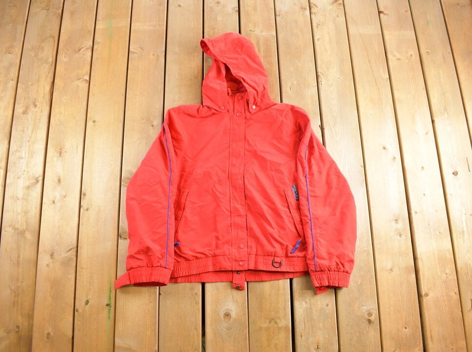 Vintage 1990s Eddie Bauer Windbreaker Jacket  Waterproof Jacket  90s Eddie Bauer  Athletic Zip Up  Vintage Window