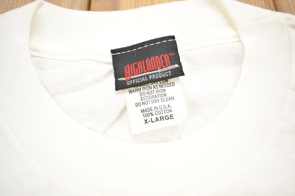 Vintage 1990s Highlander All Over Print Movie Promo T-shirt