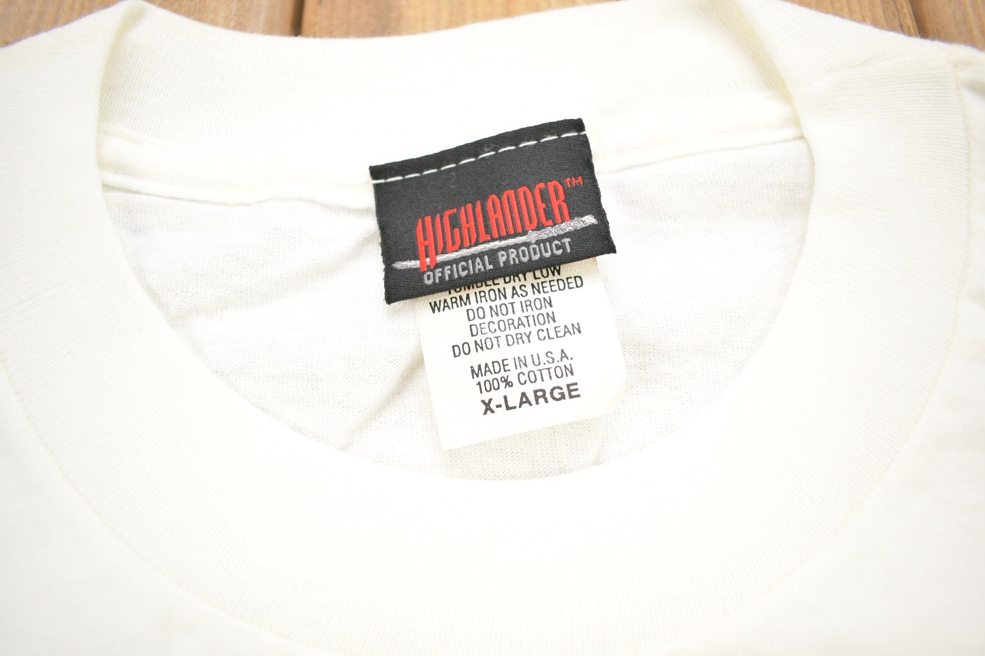 Vintage 1990s Highlander All Over Print Movie Promo T-shirt