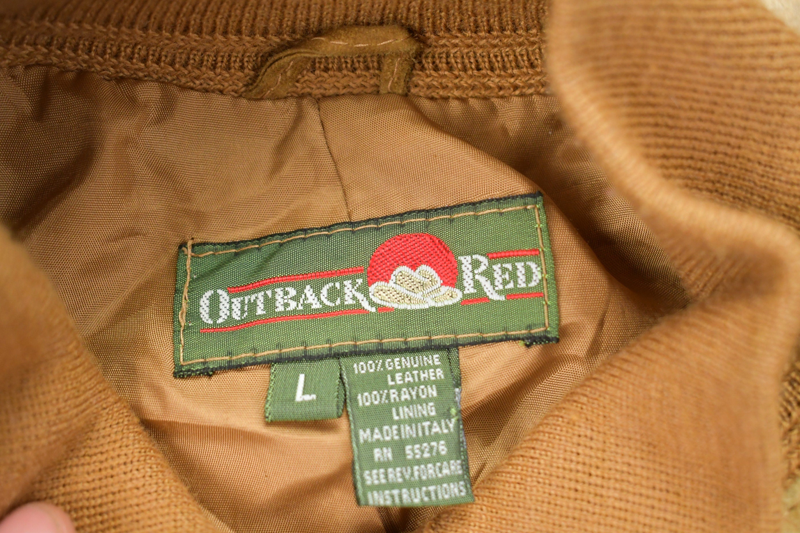 Vintage 1990s Outback Red Suede Leather Jacket