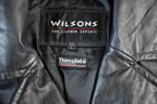Vintage 1990s Wilson Thinsulate Motorcycle Leather Biker Jacket Adult Large