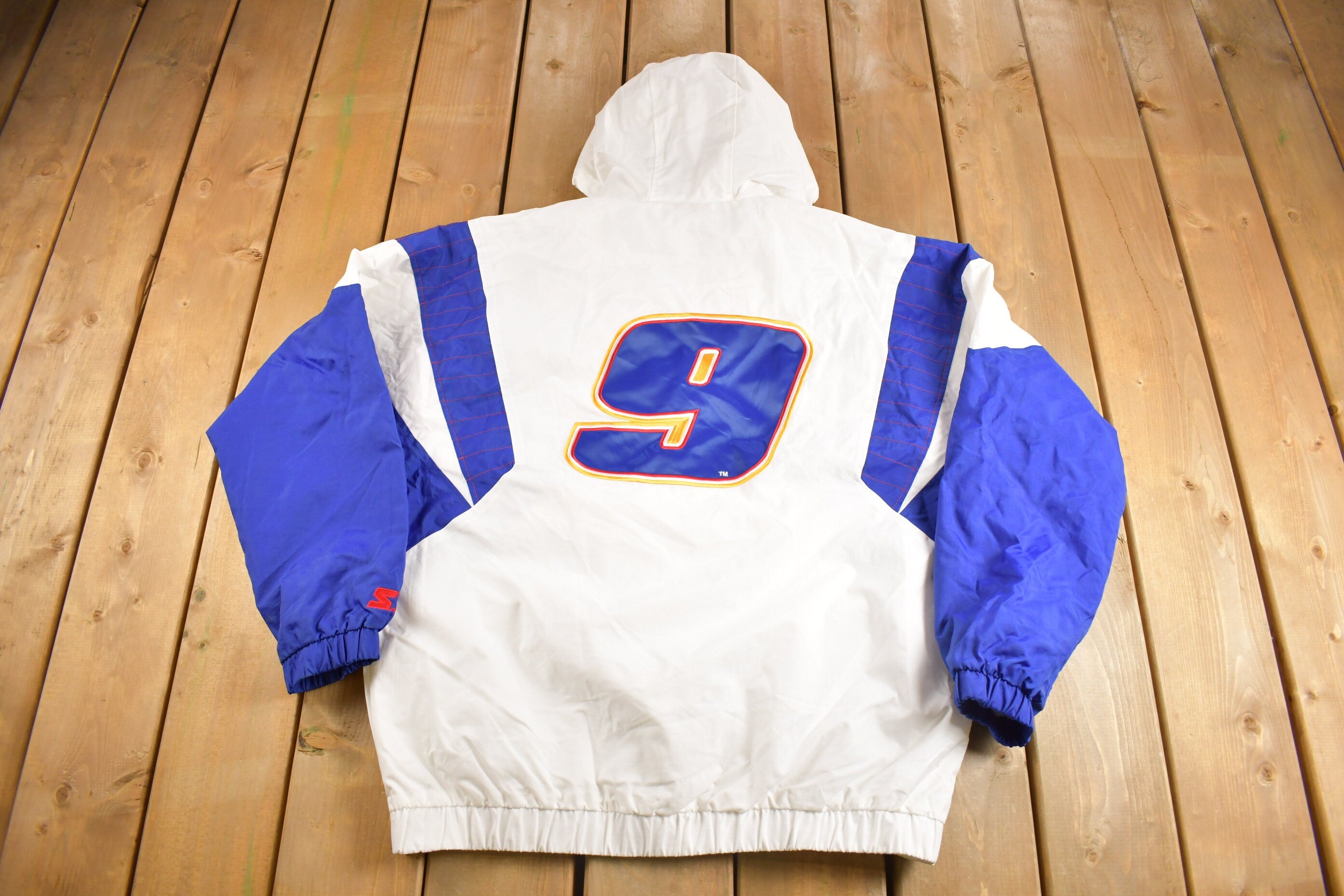 Vintage 1990s Deadstock Chase Elliot Nascar Starter Windbreaker  Streetwear  NWT  Quarter Zip  Color Block