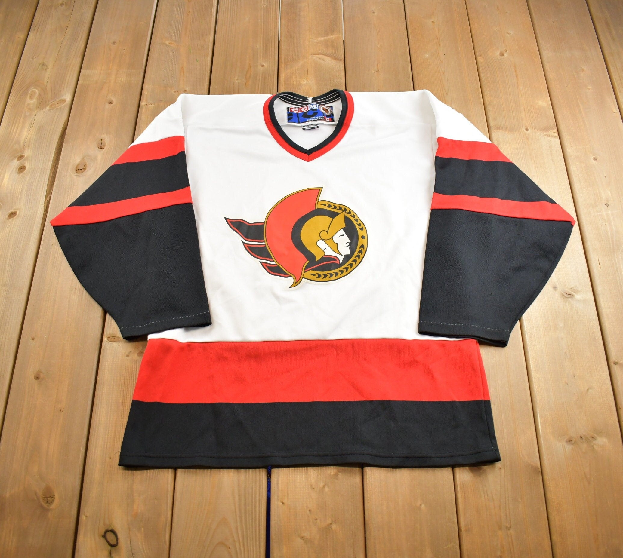 Vintage 1990s NHL Ottawa Senators CCM Hockey Jersey Made In Canada