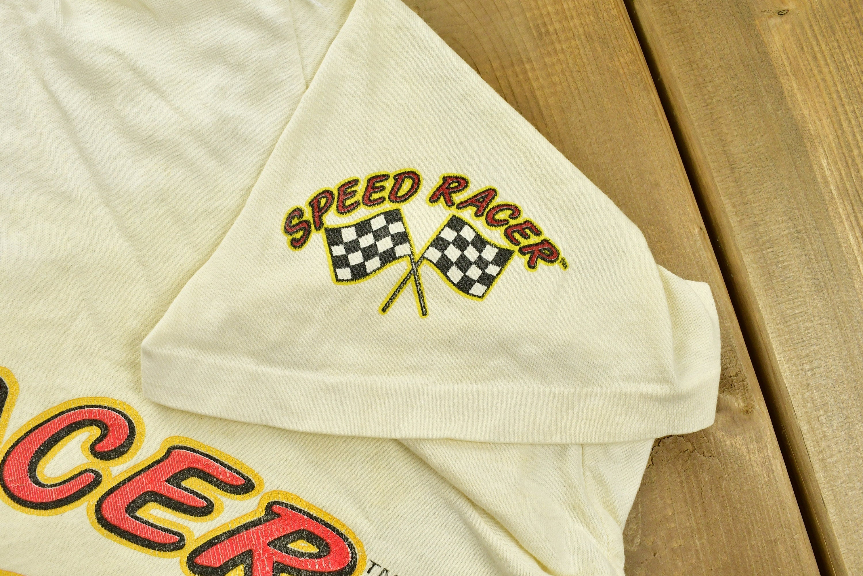 Vintage 1992 Speed Racer Cartoon Anime Graphic T-Shirt