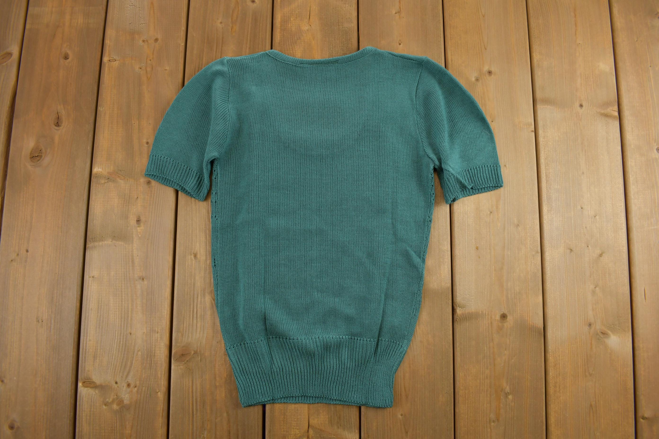 Vintage 1970s Scotch English Scoop Neck Knit Shirt