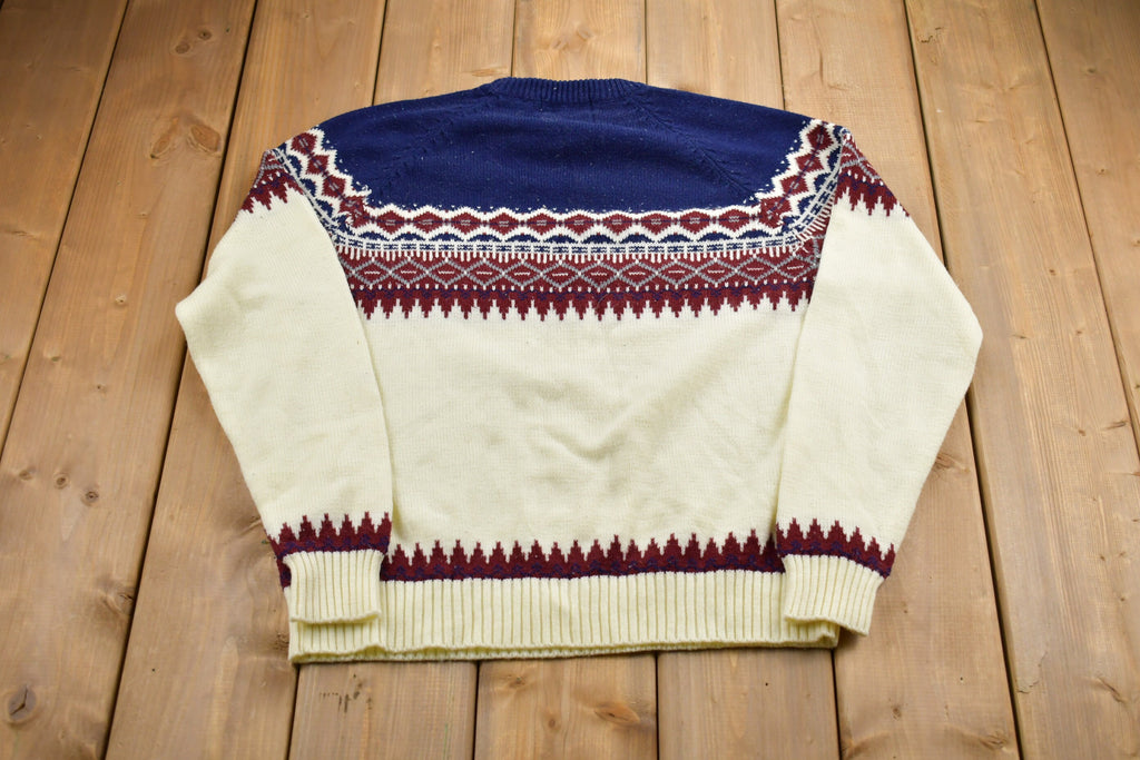 Vintage 1980s JC Penney Aztec Knitted Sweater