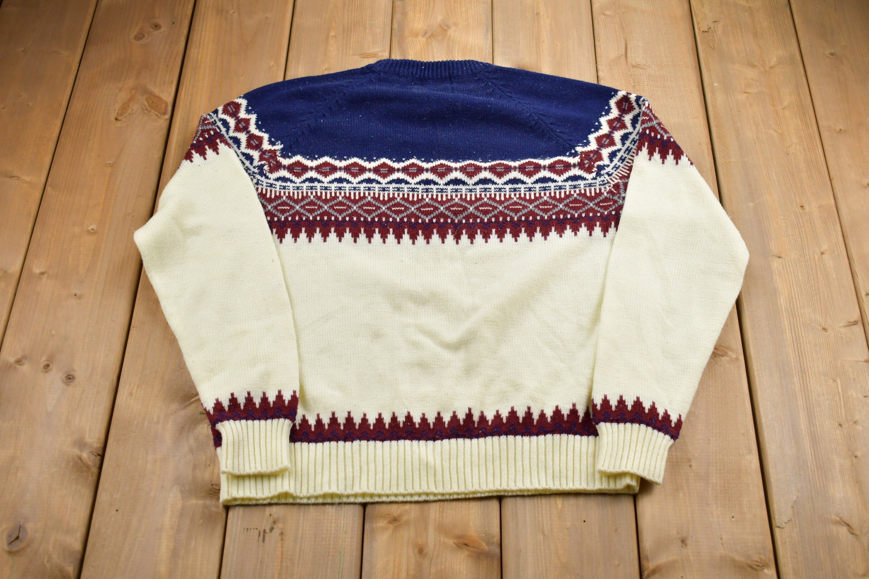 Vintage 1980s JC Penney Aztec Knitted Sweater