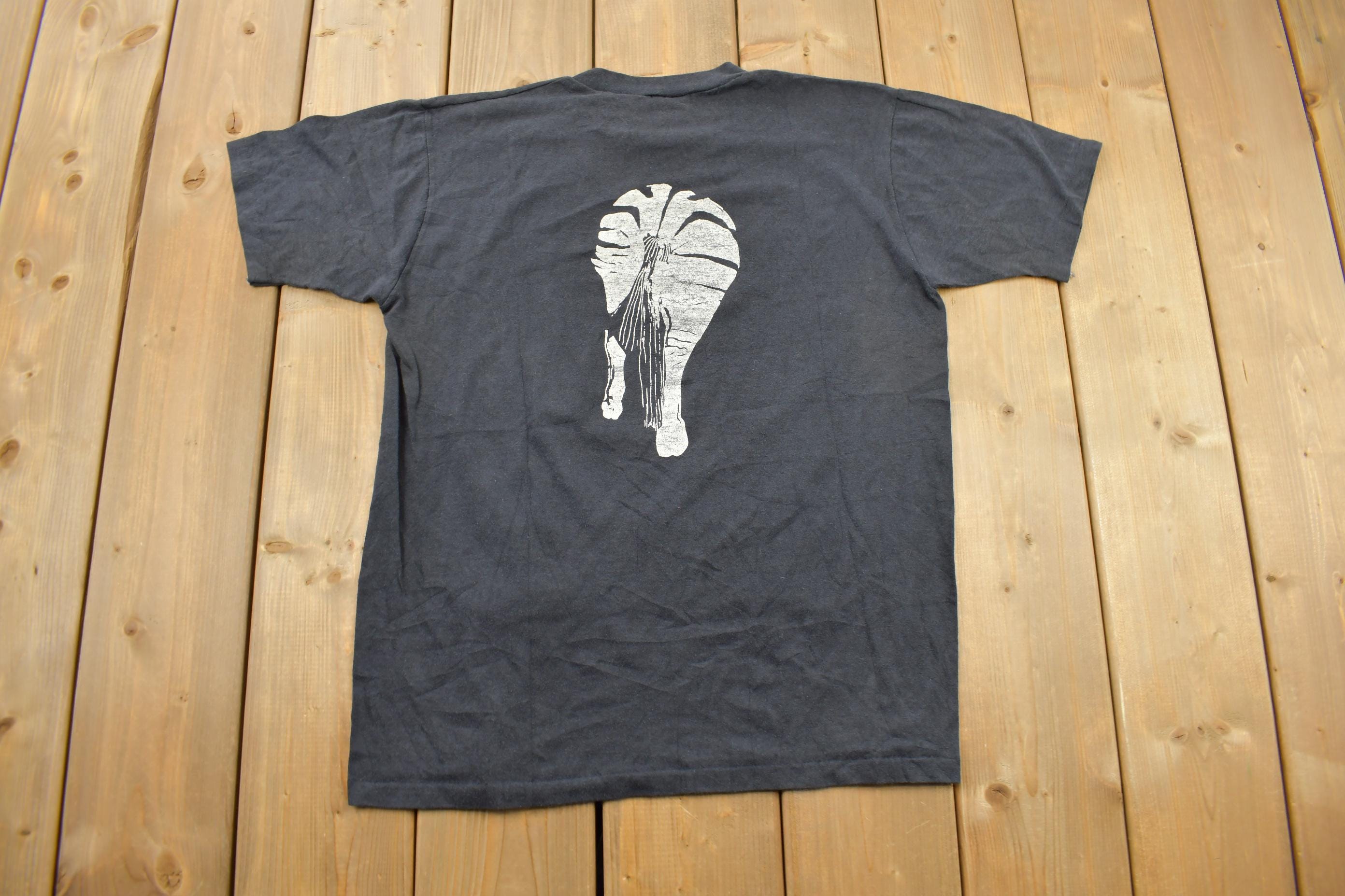 Vintage 1980s Zebra Room Washington DC Single Stitch Graphic T-Shirt Made In USA