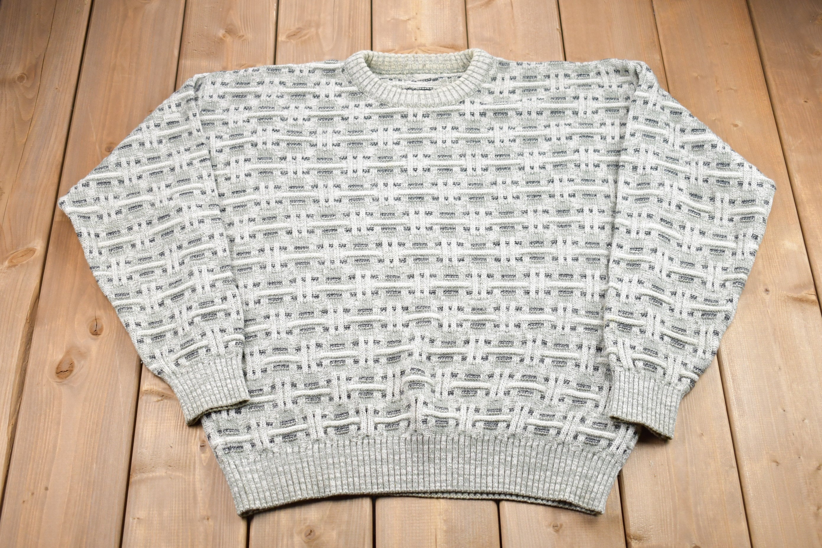 Vintage 1990s Abstract Graphic Knitted Sweater