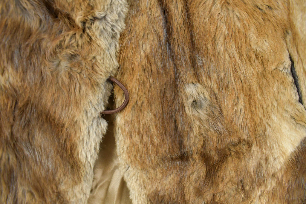 Vintage 1960s Henry Furs Rabbit Fur Full Length Coat Men's Small