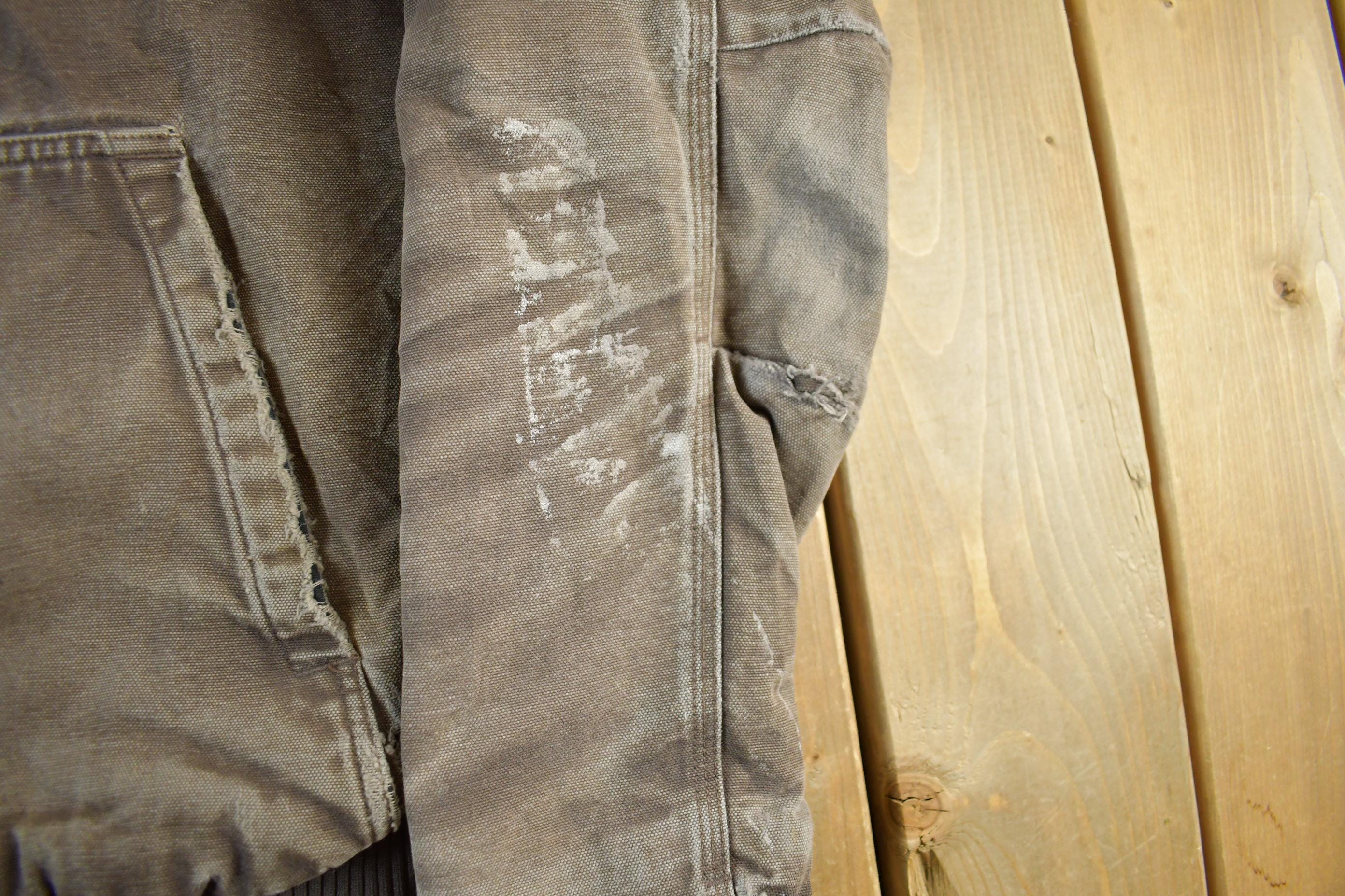 Vintage 2000s Distressed Sun Faded Carhartt Hooded Lined Jacket Mens Small