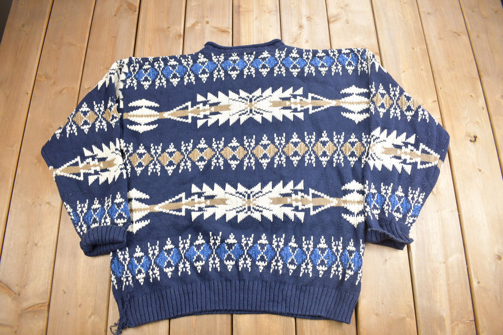 Vintage 1990s Chaps Ralph Lauren South Western Knit Sweater