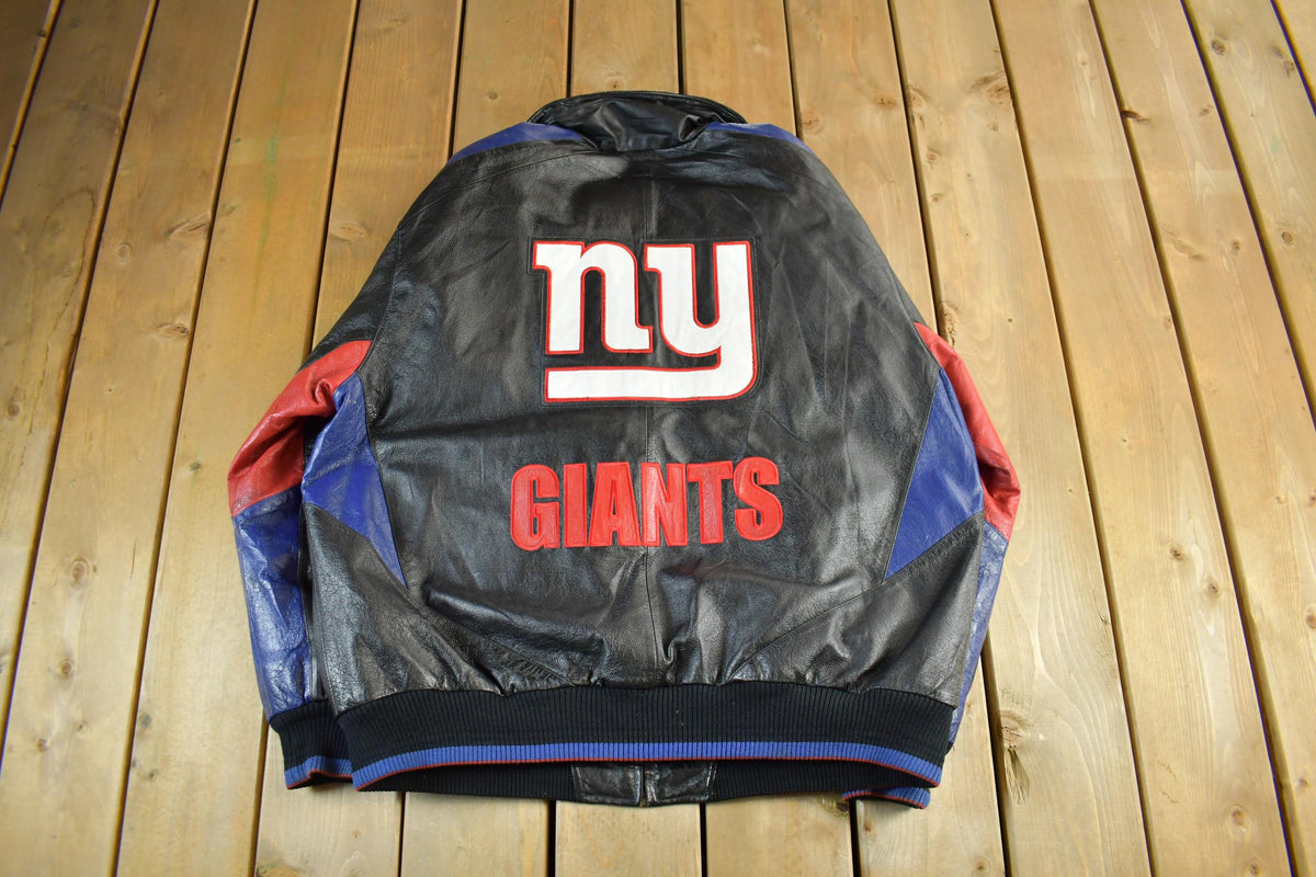 Vintage 2000s New York Giants NFL Leather Varsity Jacket Men's Large