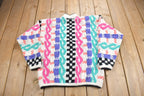 Vintage 1980s Kitty Hawk Knit Mock Neck Sweater