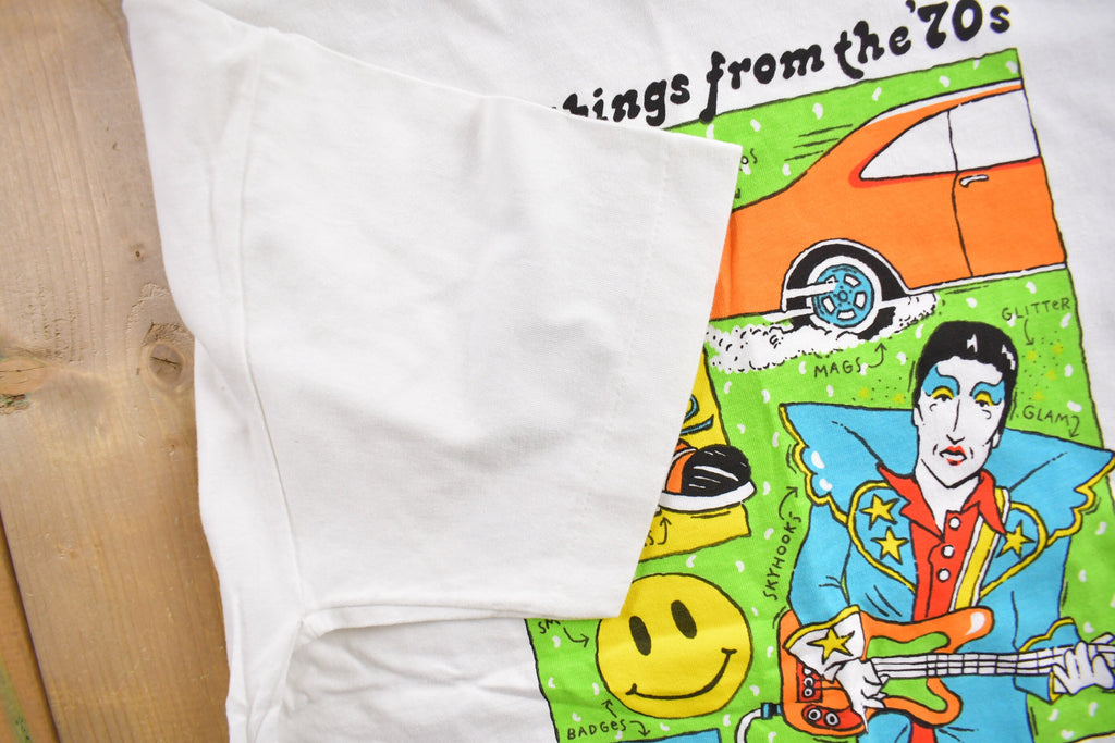 Vintage 1970s "Great Things Come From The 70s" Theme Graphic T-Shirt  Deadstock  Vintage Art Tee  Single Stitch  Made In Australia