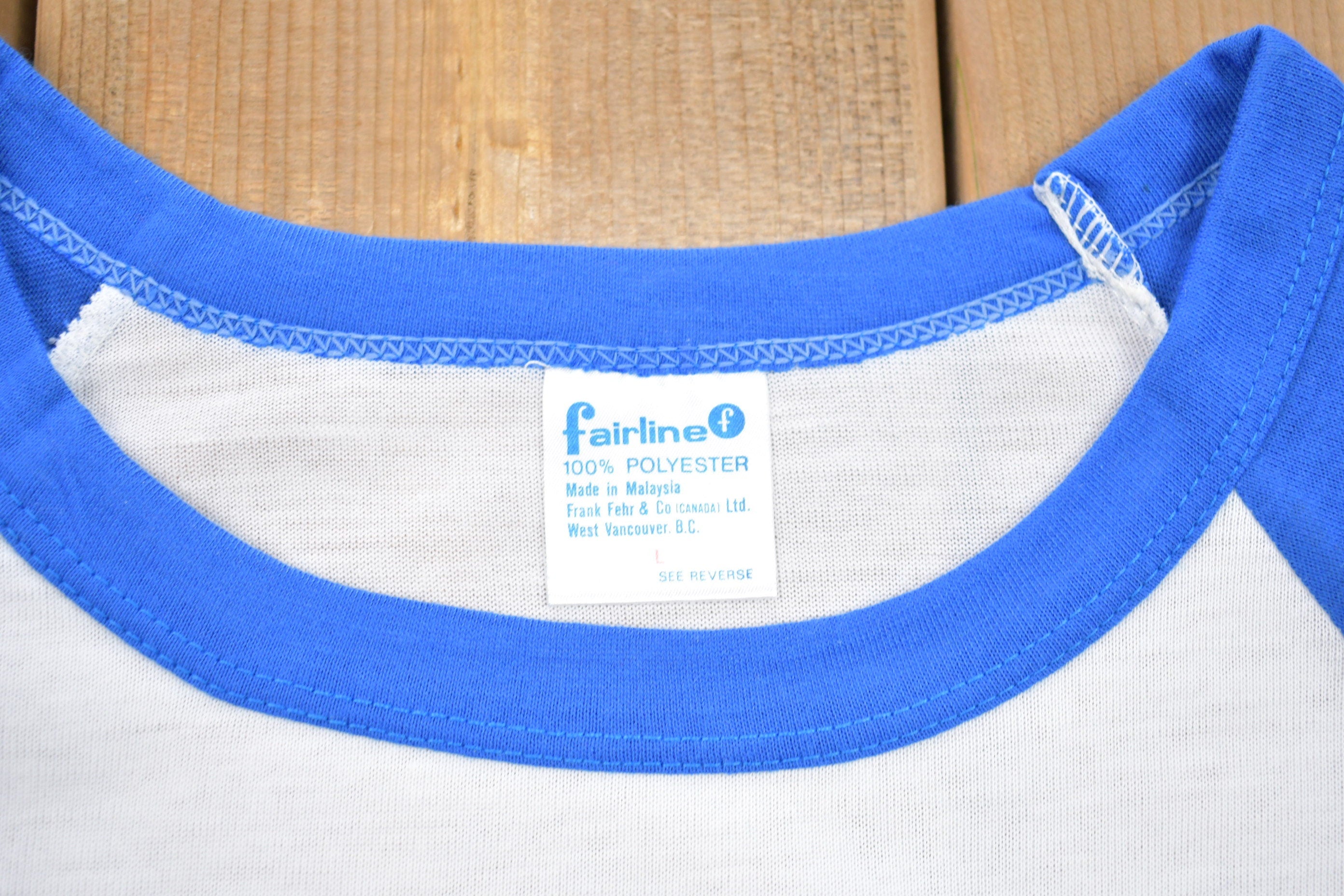 Vintage 1970s Raglan Color Block 3 Quarter Sleeve T-Shirt