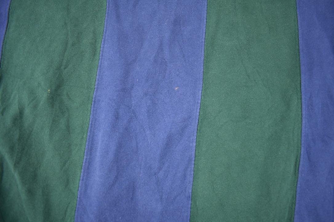 Vintage 1990s Casual Clothing Rugby Color Block Blank Button Up Shirt
