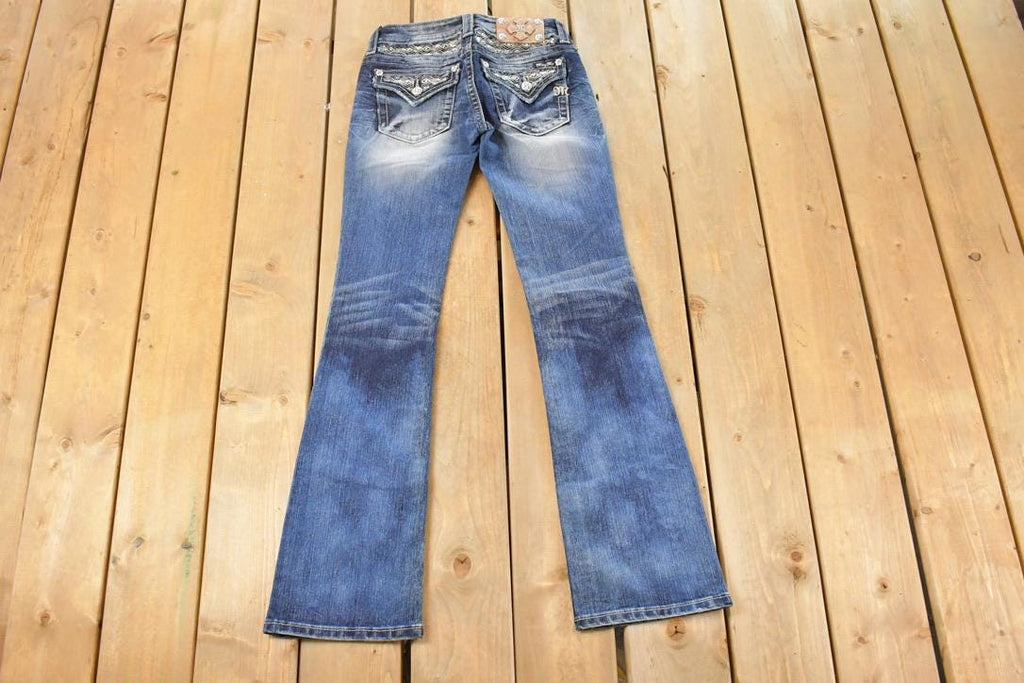 Vintage Deadstock Y2K Miss Me Bedazzled Low Rise Jeans Women's Size 26x31